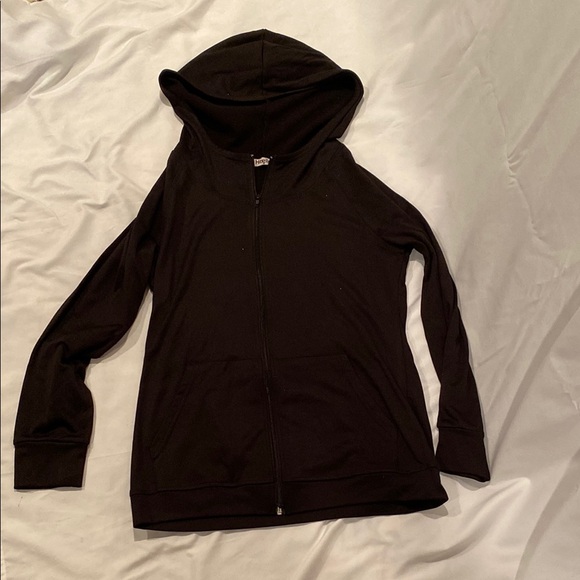 Elle Women's Black Hooded Jacket - Picture 1 of 5